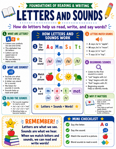 Letters and Sounds I English Language I Infographic