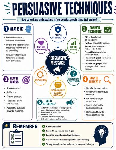 Persuasive Techniques I English Language I Infographic