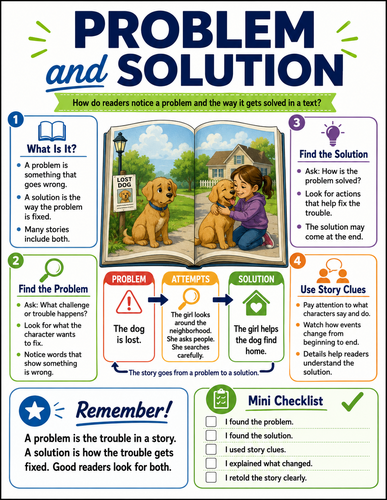 Problem and Solution I English Language I Infographic