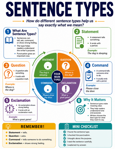 Sentence Types I English Language I Infographic