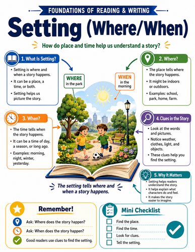 Setting - Where and When I English Language I Infographic