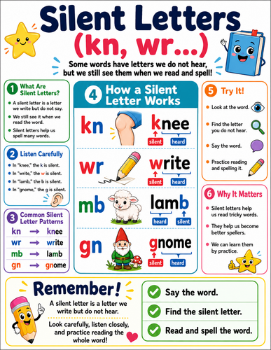 Silent Letters I English Language I Infographic