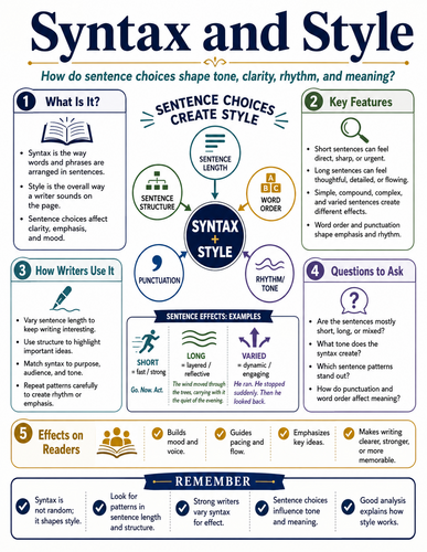 Syntax and Style I English Language I Infographic