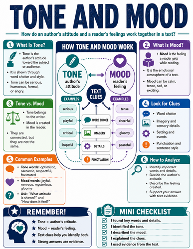 Tone and Mood I English Language I Infographic