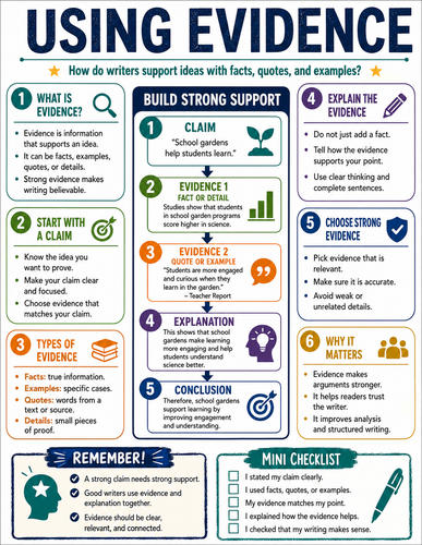 Using Evidence I English Language I Infographic
