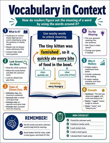 Vocabulary in Context I English Language I Infographic