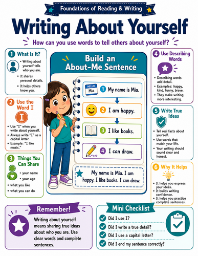 Writing about Yourself I English Language I Infographic