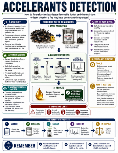 Accelerants Detection I Forensic Science I Infographic