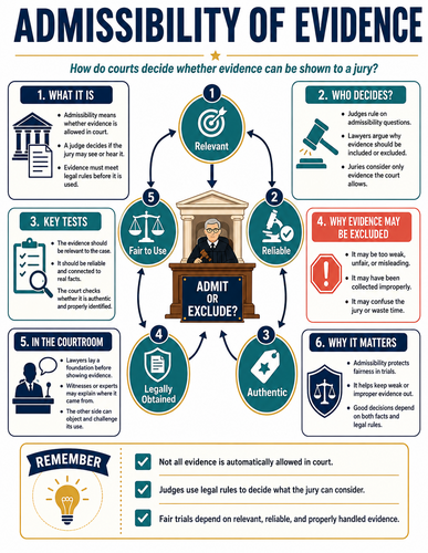 Admissibility of Evidence I Forensic Science I Infographic