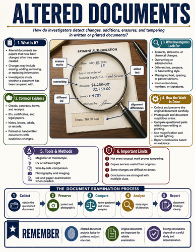 Altered Documents I Forensic Science I Infographic