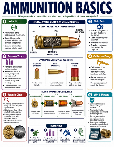 Ammunition Basics I Forensic Science I Infographic