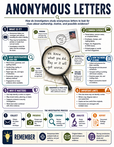 Anonymous Letters I Forensic Science I Infographic