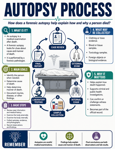 Autopsy Process I Forensic Science I Infographic