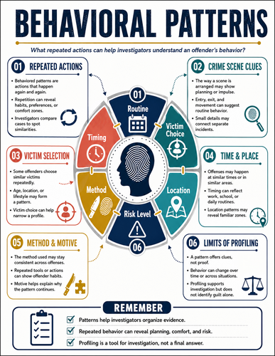 Behavioral Patterns I Forensic Science I Infographic