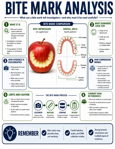 Bite Mark Analysis I Forensic Science I Infographic