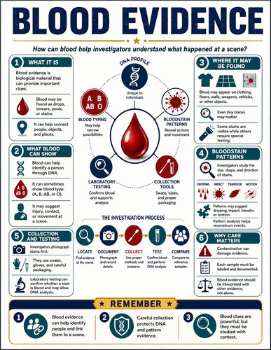 Blood Evidence I Forensic Science I Infographic