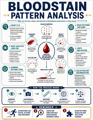 Bloodstain Pattern Analysis I Forensic Science I Infographic
