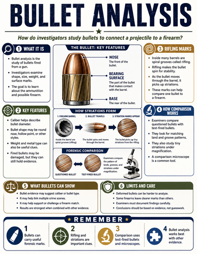 Bullet Analysis I Forensic Science I Infographic