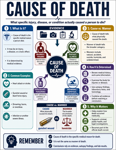 Cause of Death I Forensic Science I Infographic
