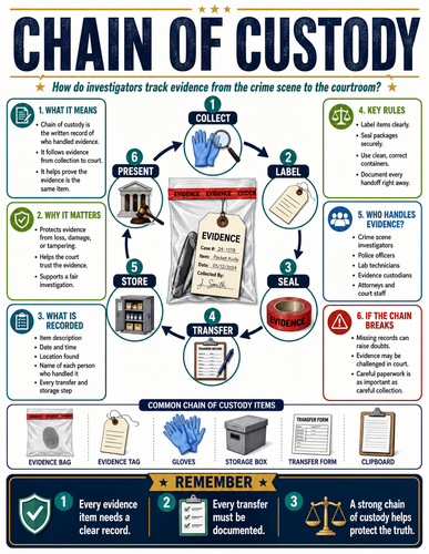 Chain of Custody I Forensic Science I Infographic