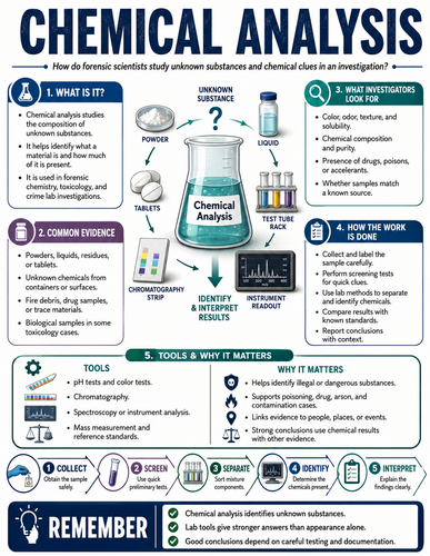 Chemical Analysis I Forensic Science I Infographic