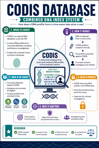 Codis Database I Forensic Science I Infographic
