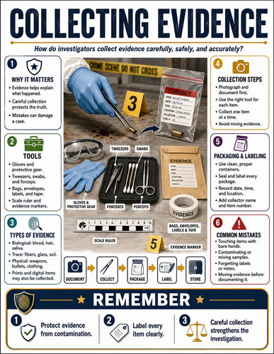 Collecting Evidence I Forensic Science I Infographic