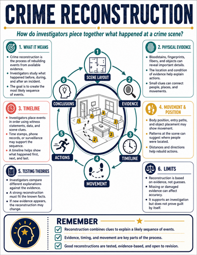 Crime Reconstruction I Forensic Science I Infographic