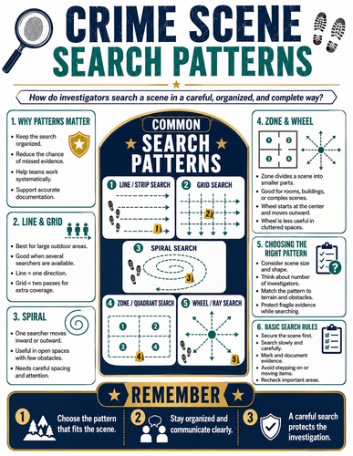 Crime Scene Search Patterns I Forensic Science I Infographic