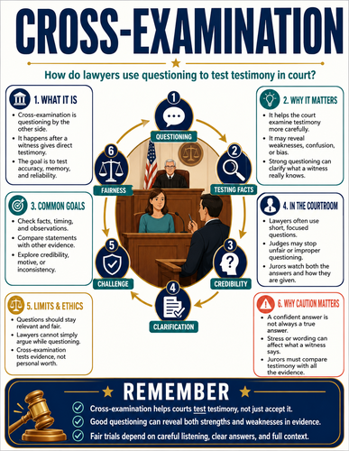 Cross-Examination I Forensic Science I Infographic