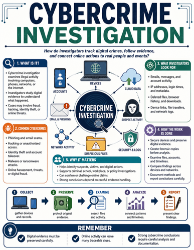 Cybercrime Investigation I Forensic Science I Infographic