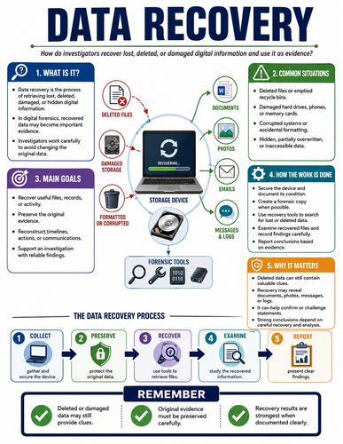 Data Recovery I Forensic Science I Infographic