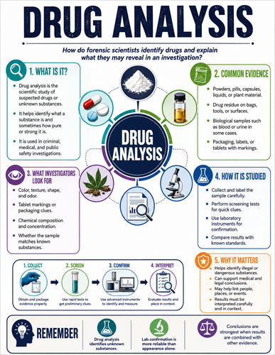 Drug Analysis I Forensic Science I Infographic