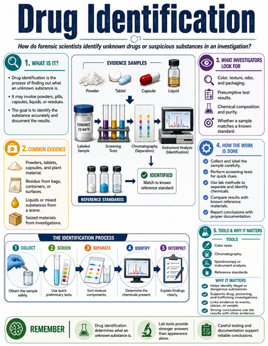 Drug Identification I Forensic Science I Infographic