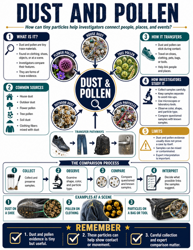 Dust and Pollen I Forensic Science I Infographic