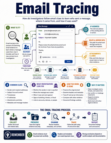 Email Tracing I Forensic Science I Infographic