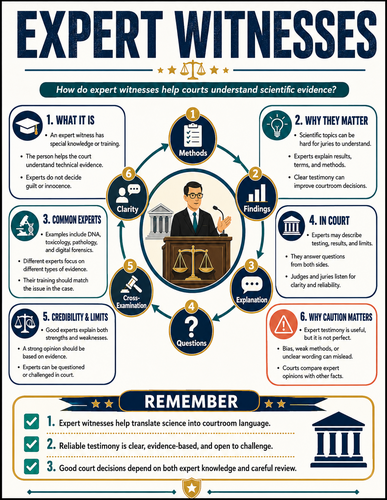 Expert Witnesses I Forensic Science I Infographic