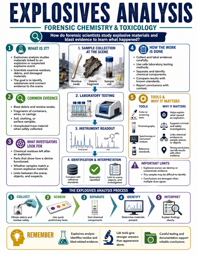 Explosives Analysis I Forensic Science I Infographic