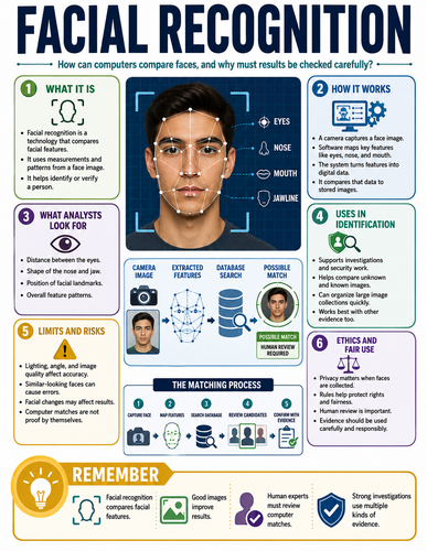 Facial Recognition I Forensic Science I Infographic