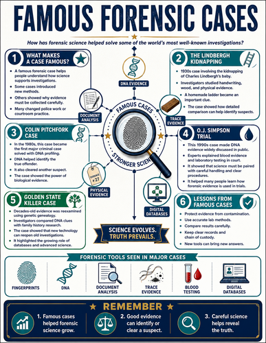 Famous Forensic Cases I Forensic Science I Infographic