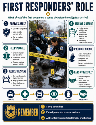 First Responders' Role I Forensic Science I Infographic