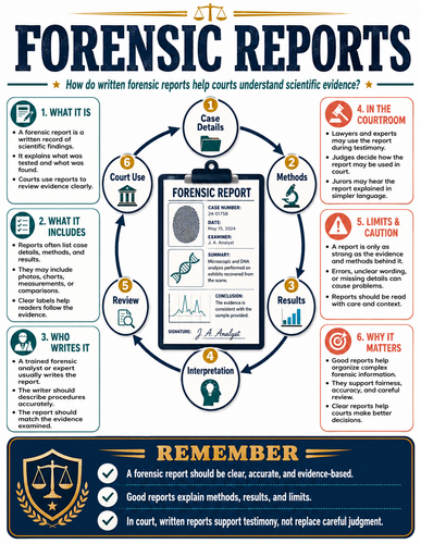 Forensic Reports I Forensic Science I Infographic