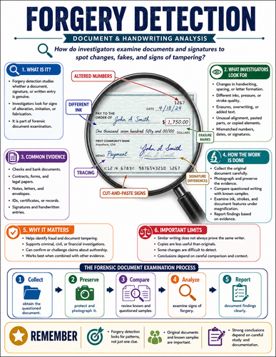 Forgery Detection I Forensic Science I Infographic