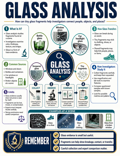 Glass Analysis I Forensic Science I Infographic