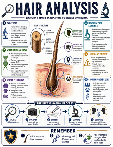 Hair Analysis I Forensic Science I Infographic