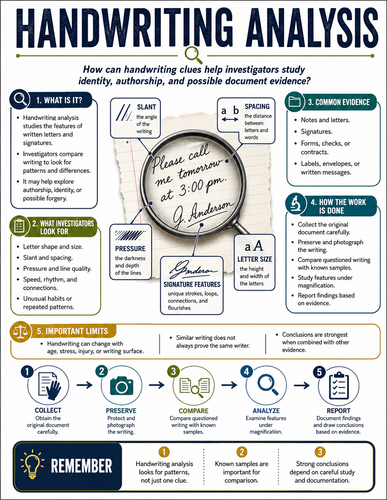 Handwriting Analysis I Forensic Science I Infographic