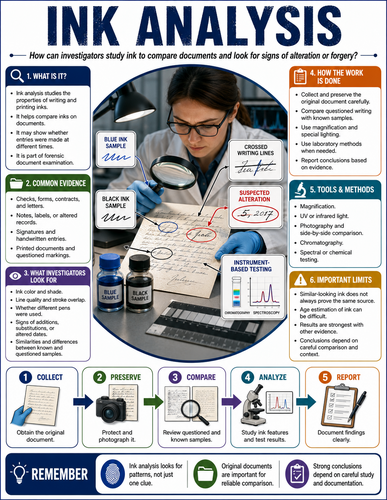 Ink Analysis I Forensic Science I Infographic