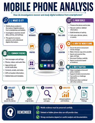 Mobile Phone Analysis I Forensic Science I Infographic