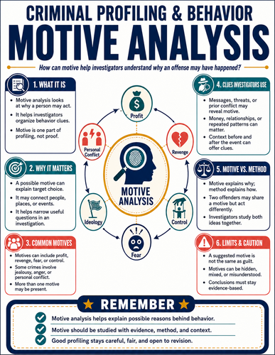 Motive Analysis I Forensic Science I Infographic