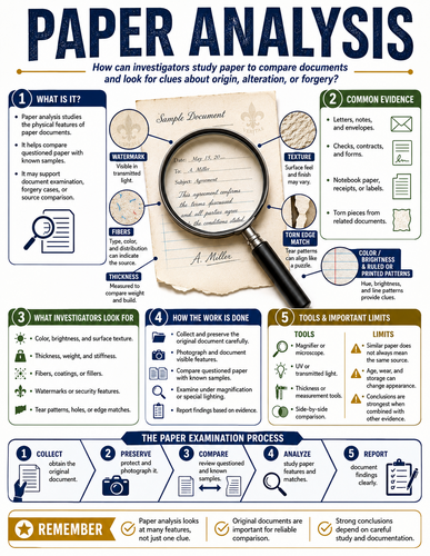Paper Analysis I Forensic Science I Infographic